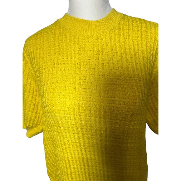 Ann Taylor Yellow Short Sleeve Sweater NWT - Picture 4 of 15
